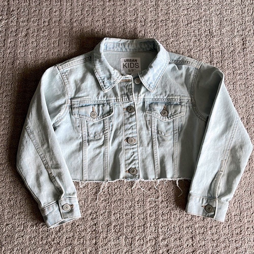Urban Kids Cropped Jean Jacket - Size S (7/8)